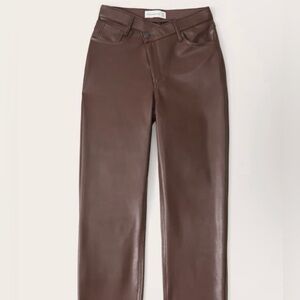 Abercrombie Cross Button Vegan Leather Pants (discontinued)